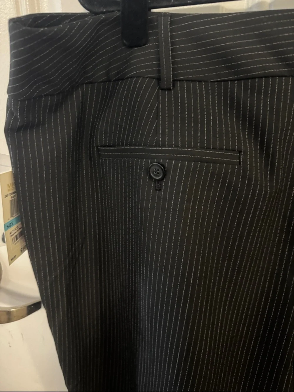 Michael Kors Black Pinstripe Dress Pants - Picture 9 of 9
